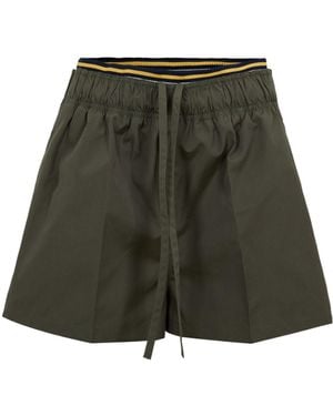 Prada Logo Patch Shorts - Green