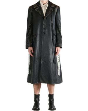 Ann Demeulemeester Long Belted Coat - Black