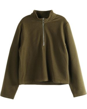 Rier Half-Zip Fleece Sweatshirt - Green