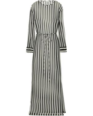 Dries Van Noten Striped Dress - Grey