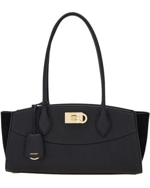 Ferragamo Top-Handle Handbag - Black
