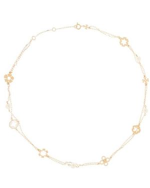 Tory Burch Flower Necklace - White