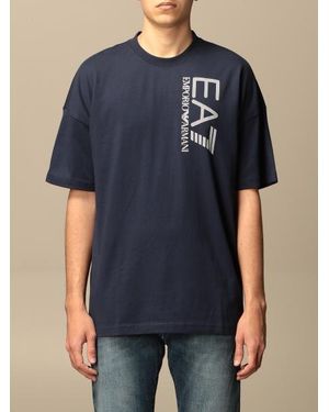 EA7 Logo Printed T-Shirt - Blue