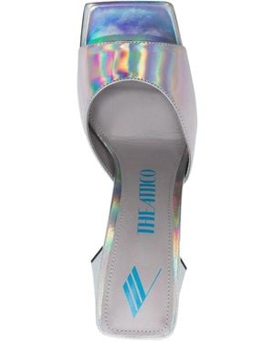 The Attico Devon 115Mm Iridescent Mules - Blue