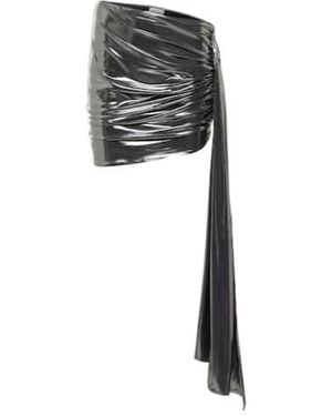 Magda Butrym Metallic Ruched Miniskirt - Black