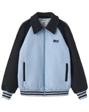 Marissa Chiara Long-Sleeved Lapel Jacket - Blue