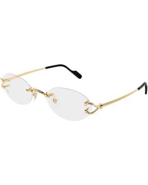 Cartier Simple Metal Sunglasses - White