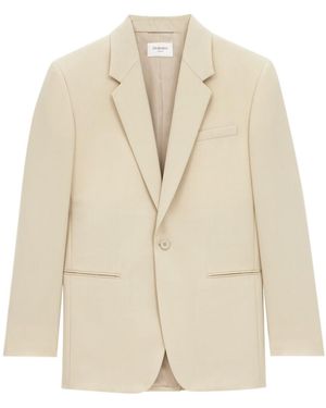 Saint Laurent Yves Single-Breasted Jacket - Natural