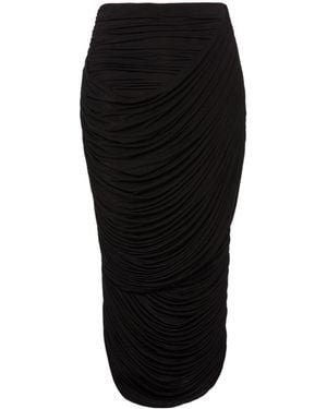 Magda Butrym Draped Midi Skirt - Black