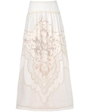 Zimmermann Daylight Long Skirt - White
