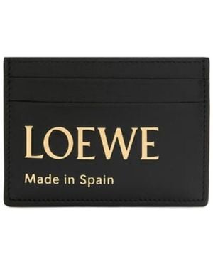 Loewe Logo Embossed Card Holder - Black