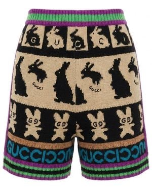 Gucci Bunny Knitted Shorts - Blue