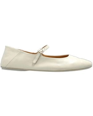 Marsèll Marsèll Strascico Buckled Ballerina Shoes - White