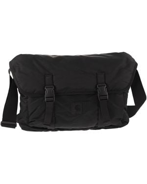 Carhartt Wip Logo Patch Buckle-Detailed Padded Messenger Bag - Black