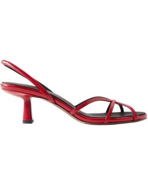 Neous Thin Strap High-Heel Sandals - Red