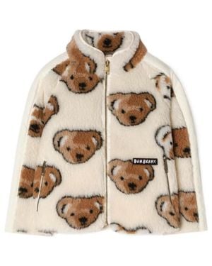 Burberry Thomas Bear Fleece Jacket - Natural
