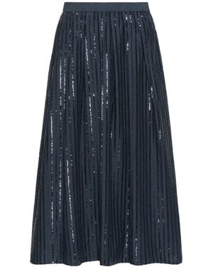 Weekend by Maxmara Pleated Sequin Skirt - Blue