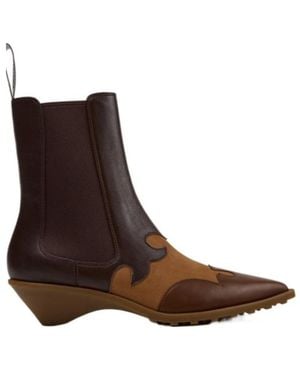 Camper Leather And Nubuck Ankle Boots For - Brown