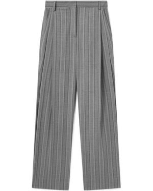Stella McCartney Striped Wide Leg Trousers - Grey