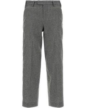 Pt Pantaloni Pt Torino Emma Flat Pinstripe Pants - Gray