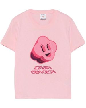 CASABLANCA Graphic-Print T-Shirt - Pink