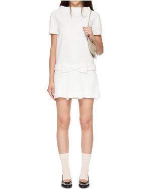ShuShu/Tong Bow-Detail Mini Dress - White
