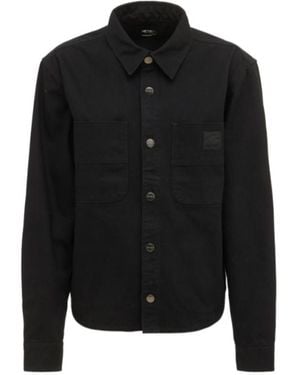 Wardrobe NYC Long-Sleeved Shirt Jacket - Black