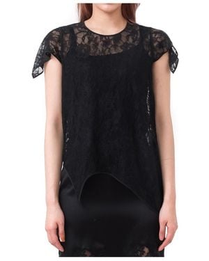 Givenchy Lace Detail Short-Sleeved T-Shirt - Black