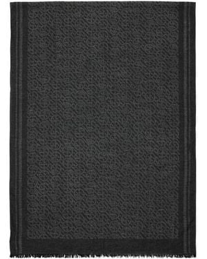 Giorgio Armani Fringed Scarf - Black