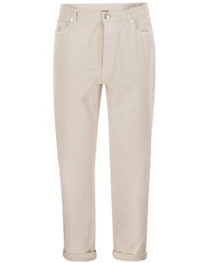 Brunello Cucinelli Casual Trousers With Belt Loops - Natural
