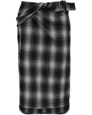 IRO Plaid Skirt - Black