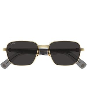 Cartier Rectangular Metal Sunglasses - Multicolor