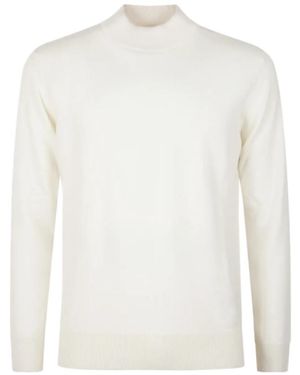 Eleventy Mock-Neck Sweater - White