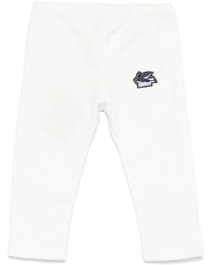 Etro Logo-Patch Pants - White
