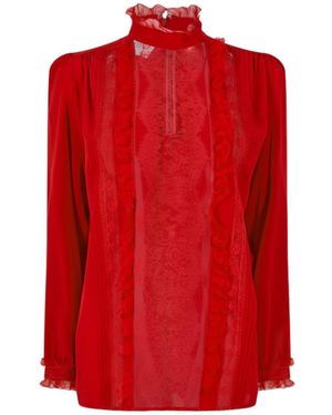 Valentino Ruffled Shirt - Red