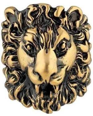Gucci Ring With Lion Head - White