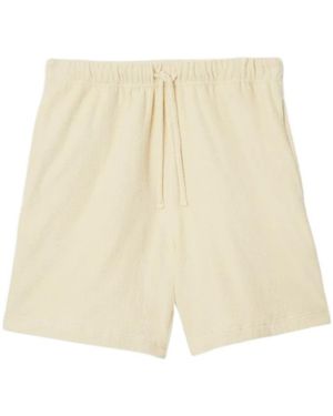 Burberry Ekd Jacquard Drawstring Shorts - Natural