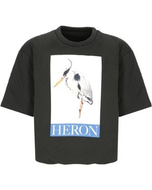 Heron Preston Graphic Printed Crewneck T-Shirt - Black