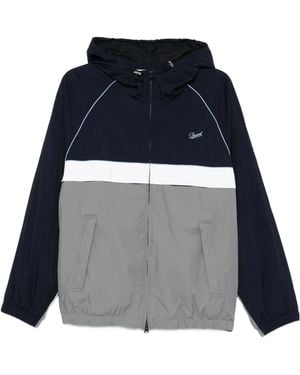DUNST Hooded Colourblock Windbreaker - Blue