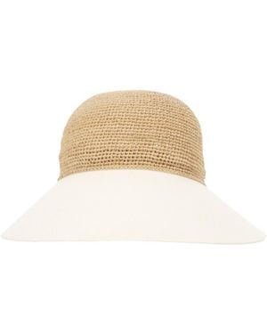 Helen Kaminski Woven Sun Hat Cap - White