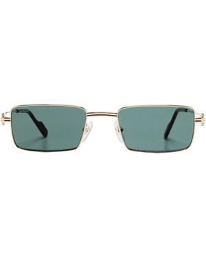 Cartier Rectangular Frame Sunglasses - Green