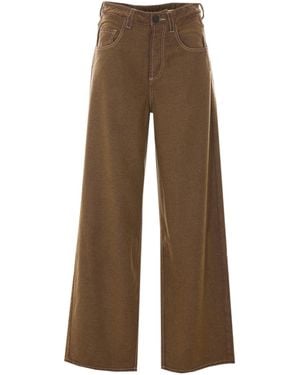 Uma Wang Casual Pants With Belt Loops - Brown