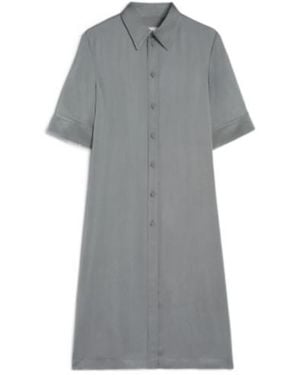 Jil Sander Satin Shirt Dress - Grey