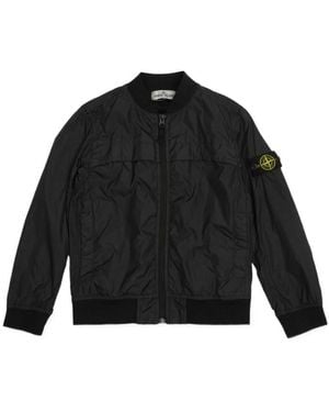 Stone Island Compass-Badge Bomber Jacket - Black