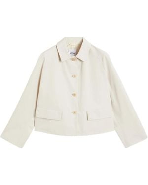 Aspesi Single-Breasted Long-Sleeved Casual Jacket - White