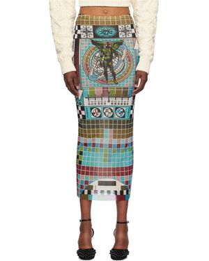 Jean Paul Gaultier Printed Skirt - Green