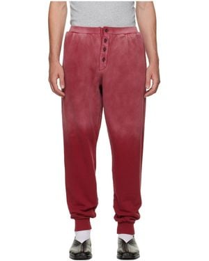 Entire studios Single-Button Detail Sweatpants - Red