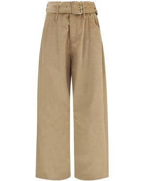 DARKPARK Dalila Belt Relaxed Corduroy Trousers - Natural