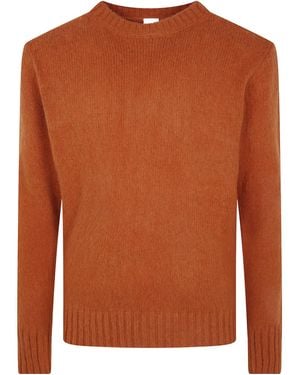 Aspesi Wool Round-Neck Jumper - Brown