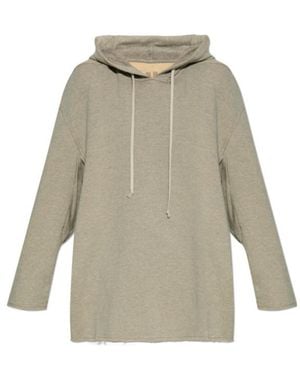 Rick Owens Peter Distressed Hoodie - Natural